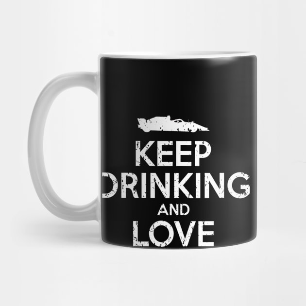 Formula 1 meme - Keep calm and love Kimi vintage | drinking | Racing car by Vane22april